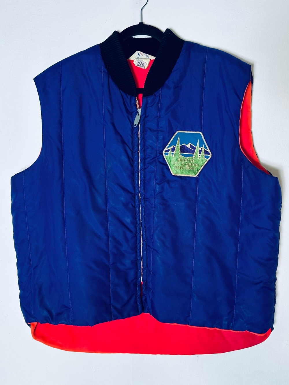 Vintage 70s Avon Sportswear Alberta Fish & Game Association Puffer Vest XL